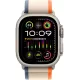 Умные часы Apple Watch Ultra 2 LTE 49 мм (титановый корпус, титановый/бежево-оранжевый, нейлоновый ремешок размера S/M)