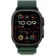 Умные часы Apple Watch Ultra 2 LTE 49 мм (титановый корпус, черный/темно-зеленый, текстильный ремешок размера L)