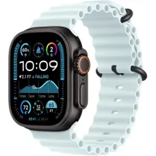 Умные часы Apple Watch Ultra 2 LTE 49 мм (титановый корпус, черный/светло-голубой, ремешок из эластомера)